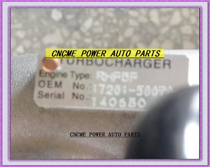 Турбокомпрессор TURBO RHF5H 17201 58060 VA430045 для TOYOTA HI ACE Dyna BU 213 223 XZU 300 320 330 340 13 15BFTE 15B FTE 1999