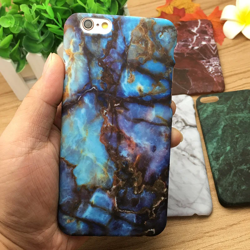 Хит продаж модный жесткий пластиковый матовый мраморный чехол для iPhone 6 6S Plus SE 5s 5