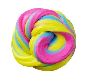 C red blue yellow DIY Fluffy Slime Box Soft Light Clay Modeling Polymer Slime Supplies Clay Sand Dynamic Plasticine Toys Tool Kit Boys/girls gift - Цвет: C red blue yellow