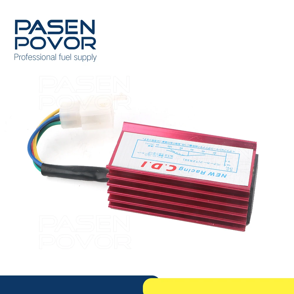 Pasenpovor CDI гонки Коробка для 110 125 CC Красный 5 pin Аксессуары мотоциклов|Зажигание