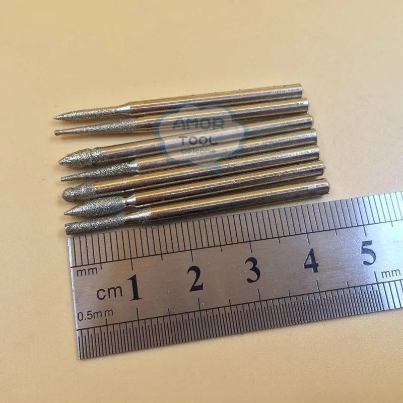 30 шт. Поворотный Diamond Burr Набор Комплект Dremel Совместимость Multi Tool Аксессуары