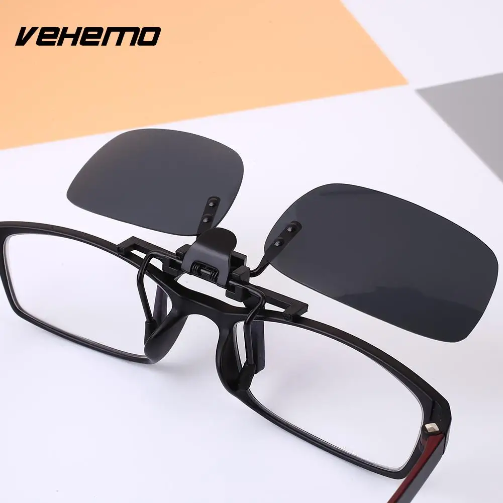 

Men Women Polarized Resin Lens Clip On Sunglasses Driving Goggles Eyewear