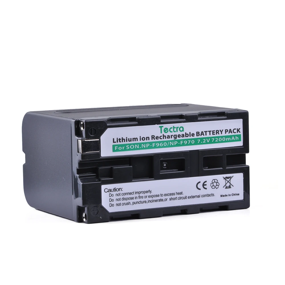Tectra 2pcs 7200mAh NP-F960 NP-F970 NP F970 F960 Battery + LED Display Universal USB Dual Charger for Sony Video Cameras | Электроника
