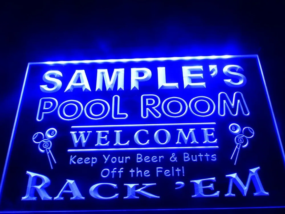 

DZ026- Name Personalized Custom Pool Room Rack 'em Bar Beer LED Neon Light Sign