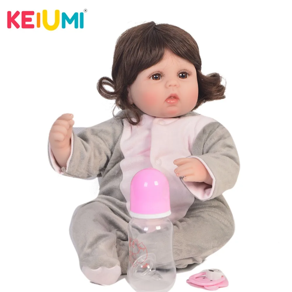 KEIUMI Reborn слон кукла девочка малыш оптовая продажа Принцесса Мягкие силиконовые 17