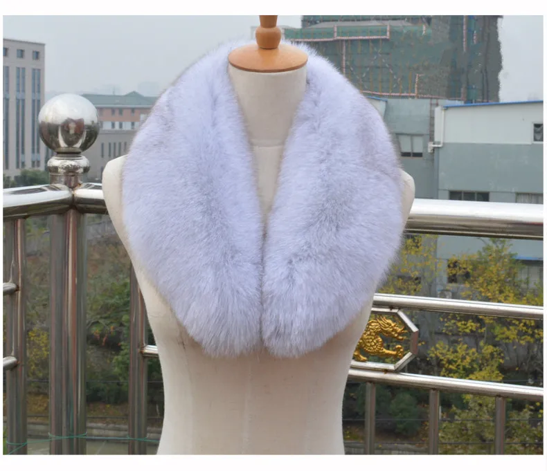 Роскошный воротник из натурального Лисьего меха зимний женский меховой