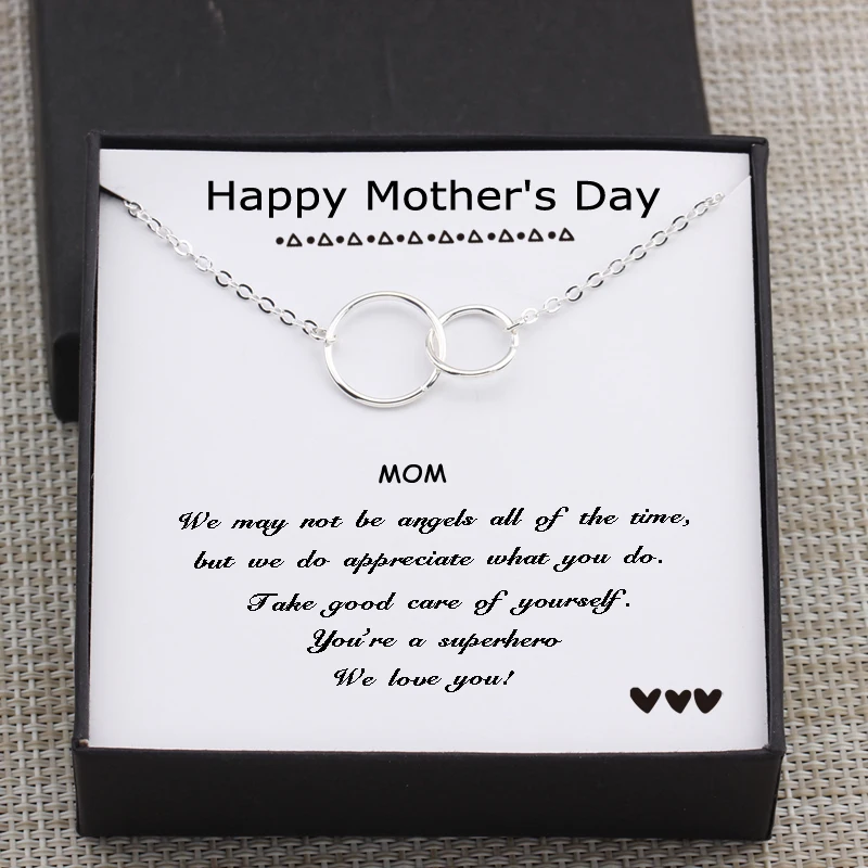 Женское Ожерелье с надписью We Love You Mom 1 шт. ожерелье в подарочной коробке подарок