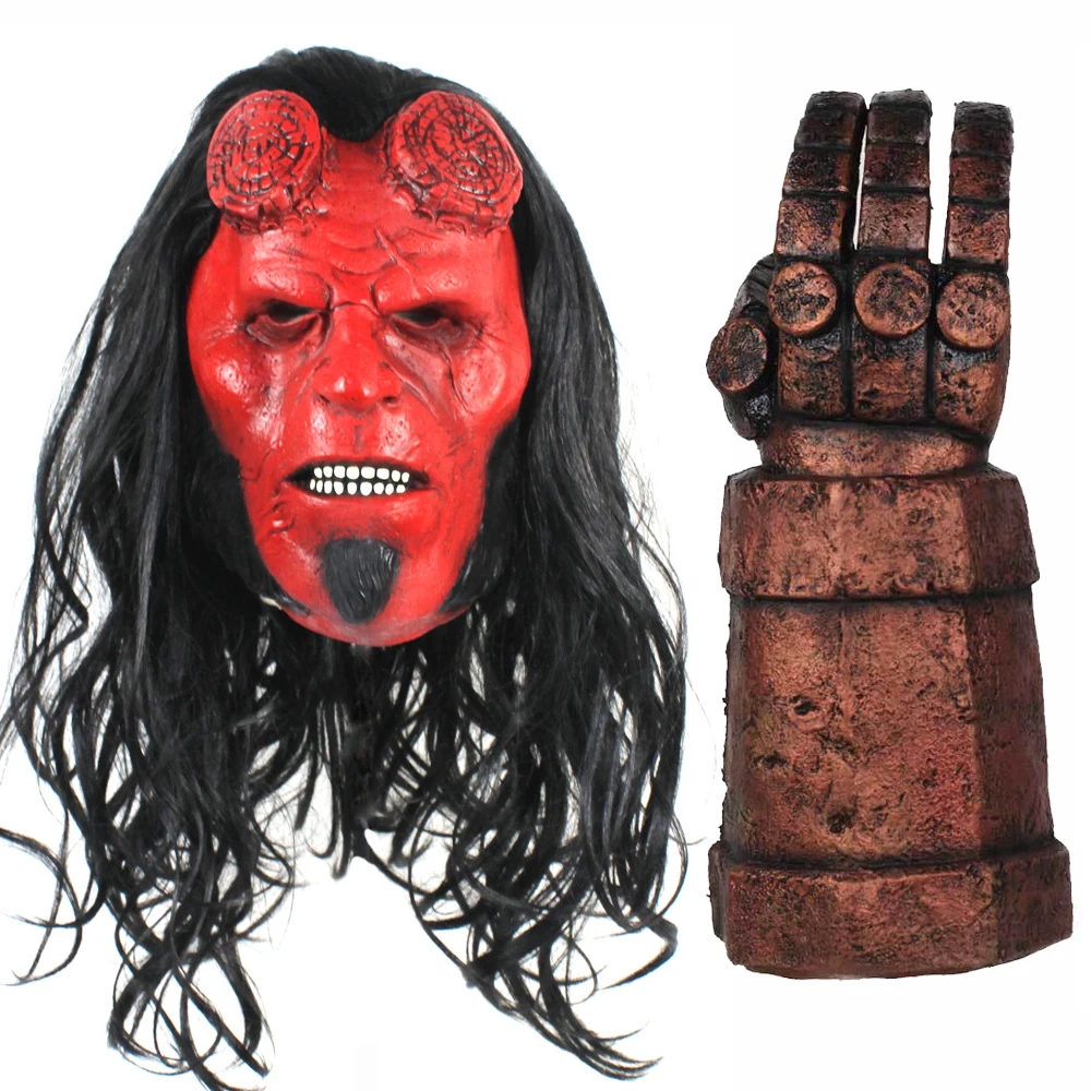Хеллбой Косплэй талии крови queen маска вызова тьмы латекс шлем ужаса Хэллоуин