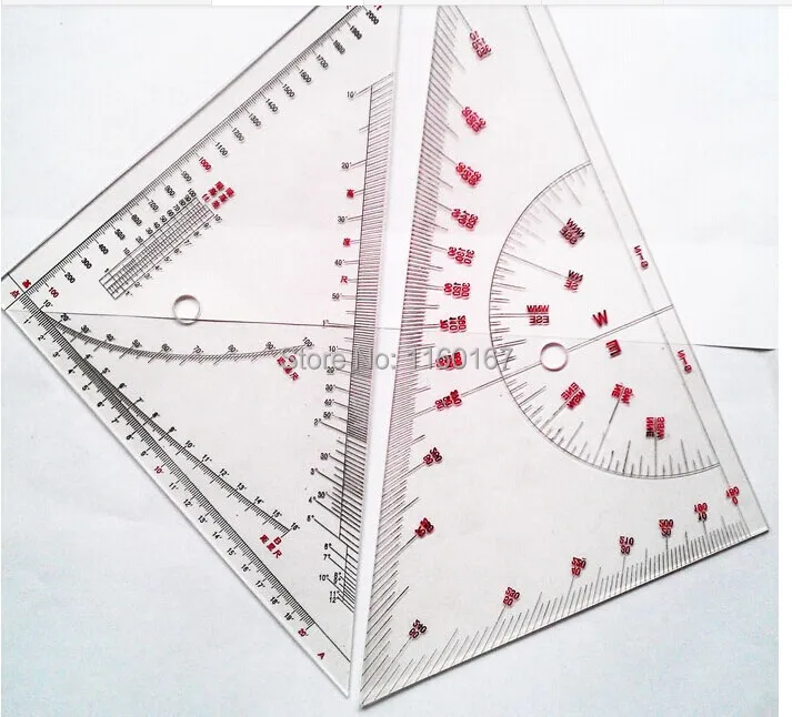 

FREE SHIP nautical triangle ruler, 360mm (both A AND B ) ONE PAIR