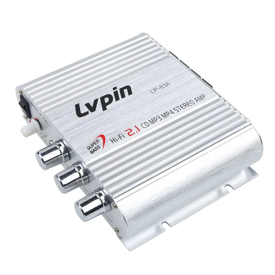 Lvpin LP 838 Автомобильные усилители каналов Hi Fi 2 1 стерео сабвуфер аудио бас динамик