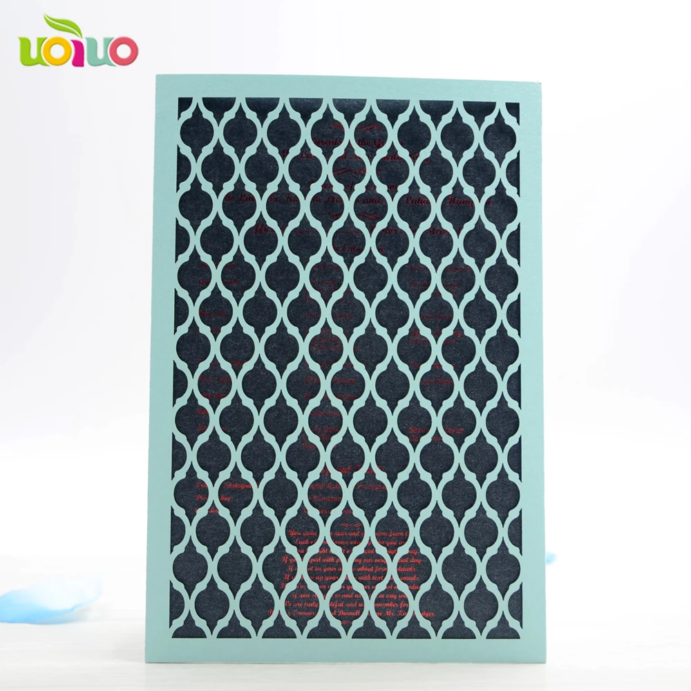 Лидер продаж 2017 уникальные свадебные открытки на заказ с лазерной резкой простые