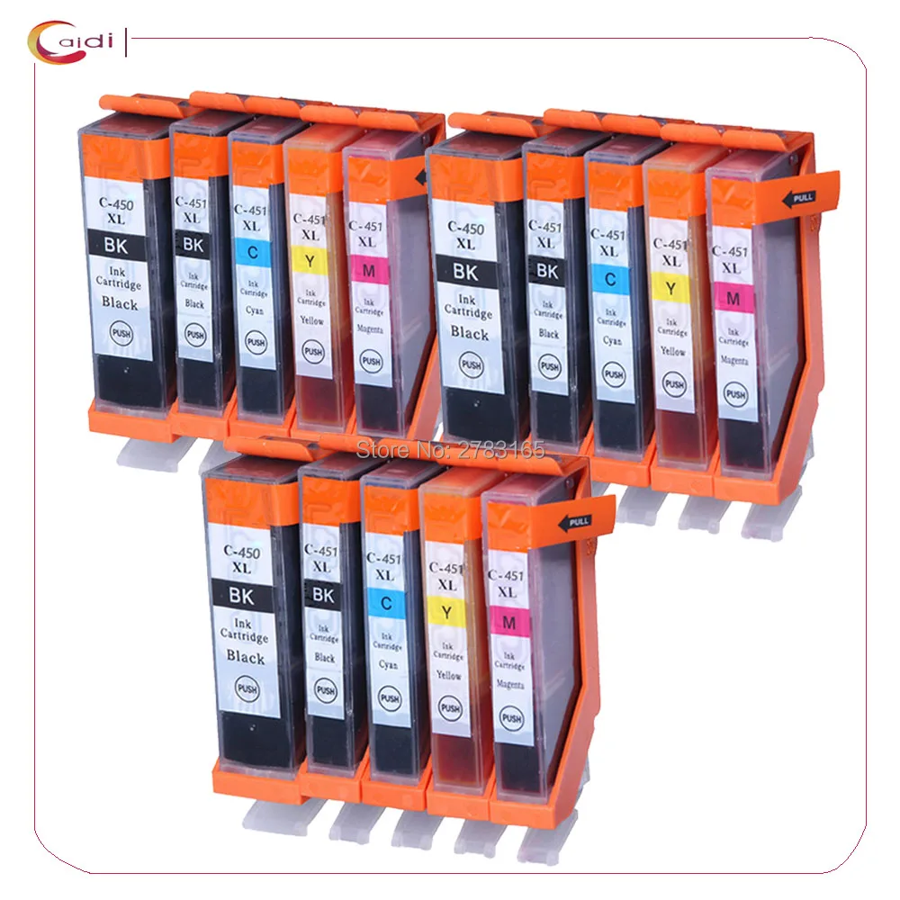 15 шт. совместимый PGI 450 CLI 451 чернильный картридж для canon PIXMA MG5440 MG5540 MG6440 Ip7240 MX924 IX6540