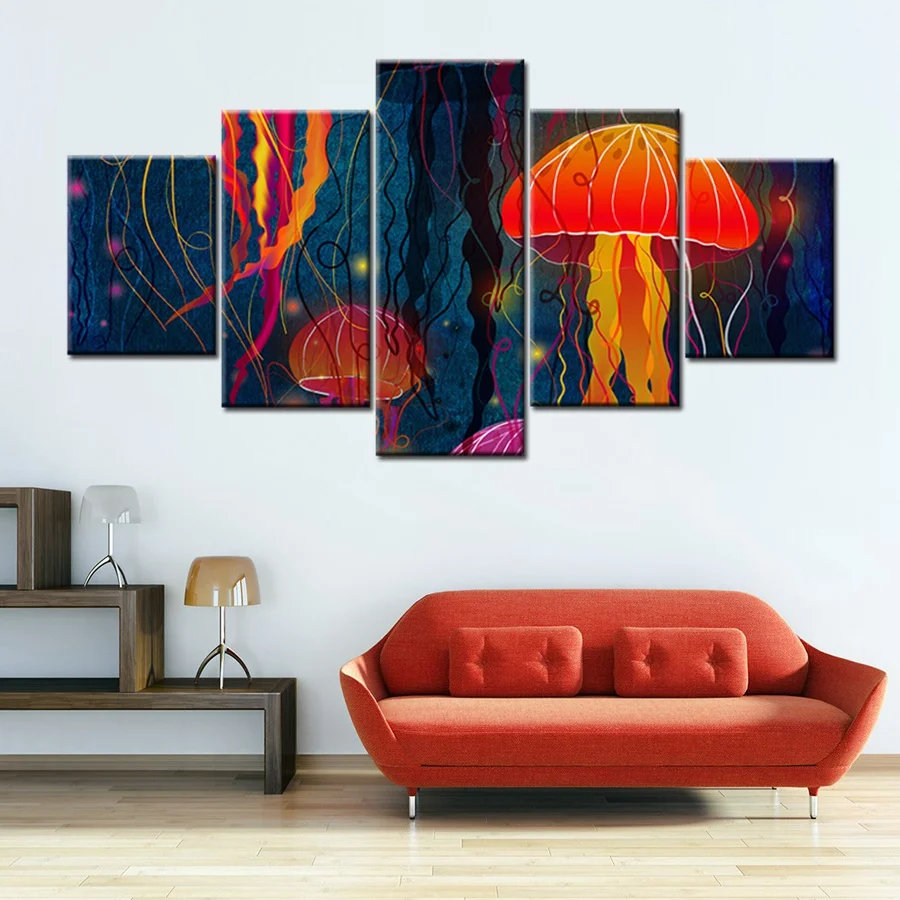 Красочная Картина на холсте с Медузой для гостиной Настенный декор плакат