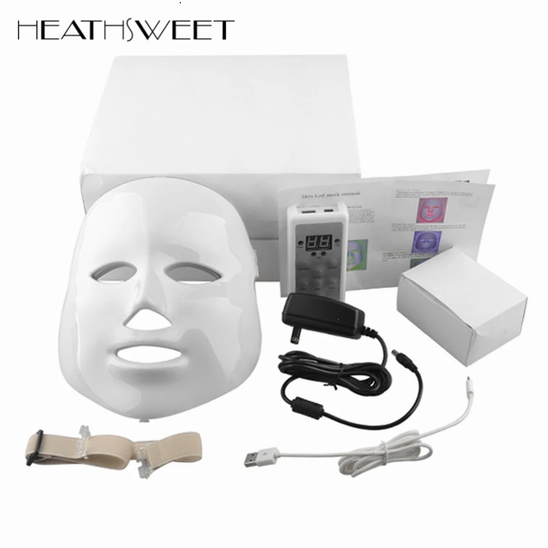Healthsweet светодиодный маска 3 цвета фотон для лица удаление морщин акне уход за