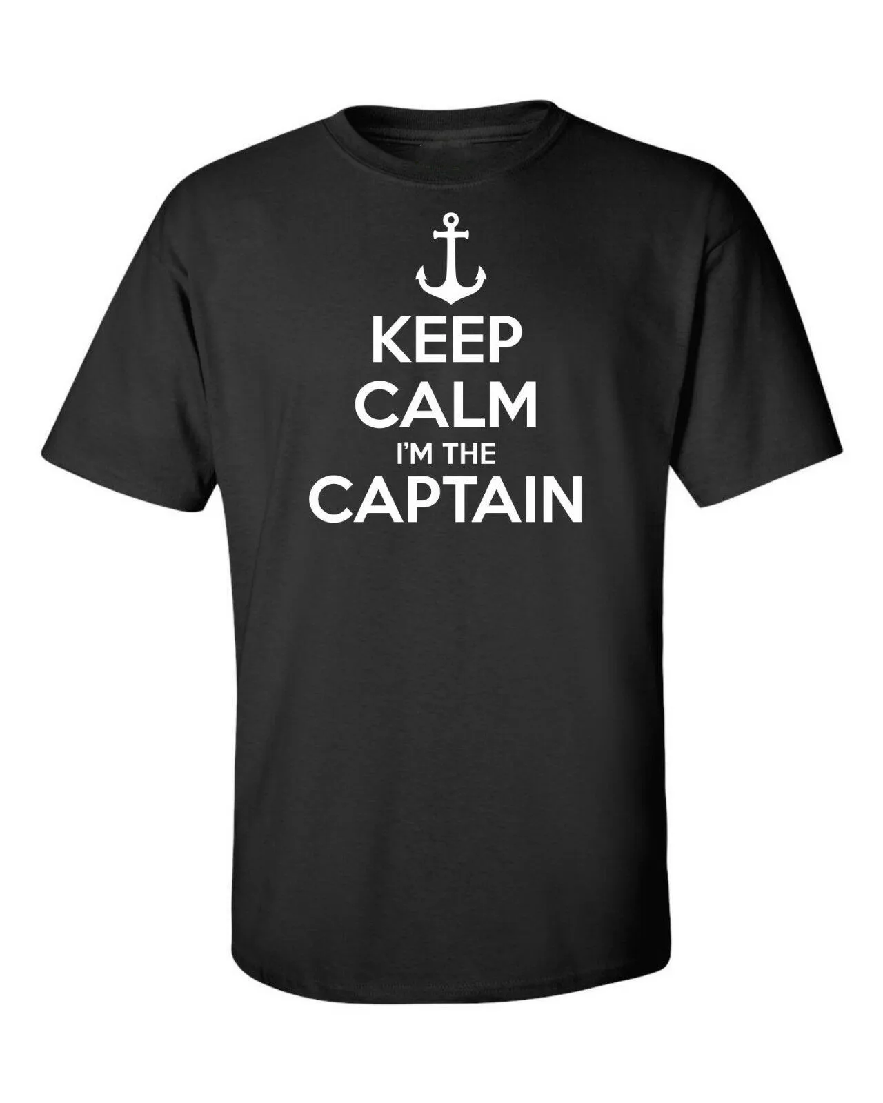

KEEP CALM I'M THE CAPTAIN funny mens t shirt man gift motor boat sailing sea