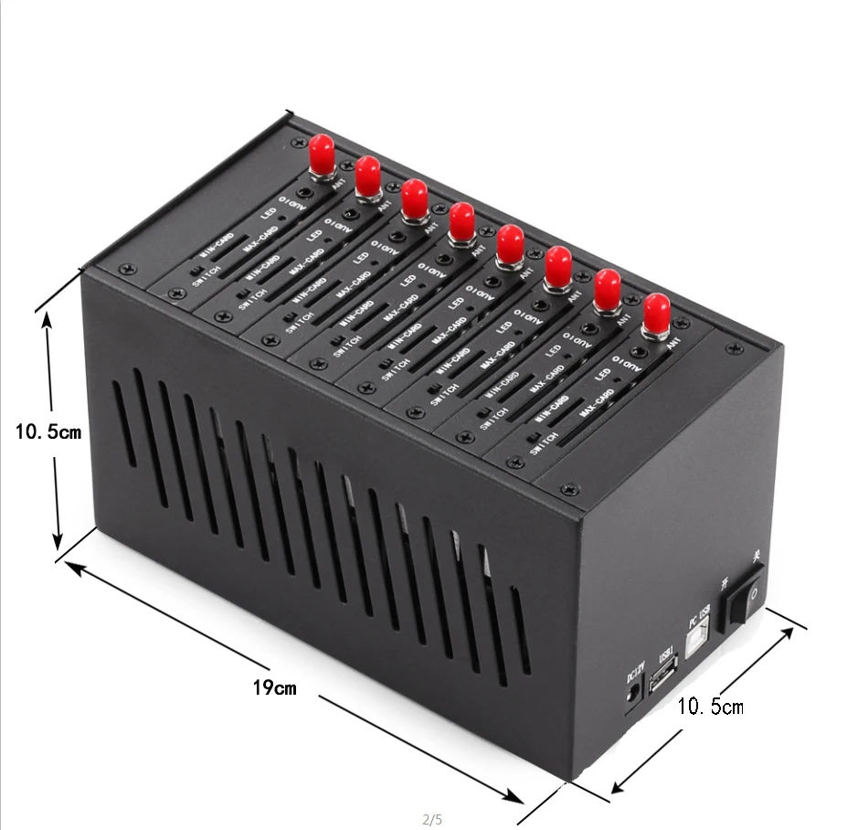 FIMT Wavecom GSM 8 Ports gsm Modem Pool switch MC39I |