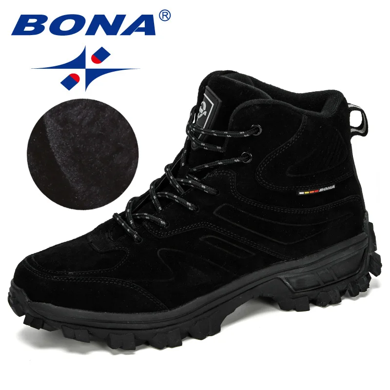 Black silver gray BOAN/Новинка года; Дизайнерская обувь для пешего туризма; Мужская нескользящая обувь; обувь для альпинизма; мужские удобные кроссовки для охоты и трекинга - Цвет: Black silver gray