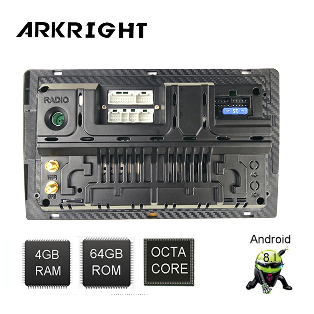 Автомобильный радиоприемник/система ARKRIGHT 9 'ƈ Din IPS GPS Android 8 1 мультимедийный