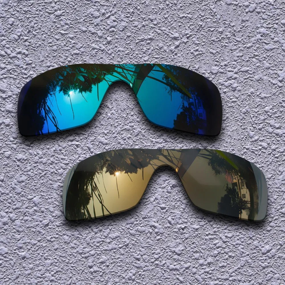 Сменные поляризационные линзы для солнцезащитных очков Oakley Batwolf с синими и