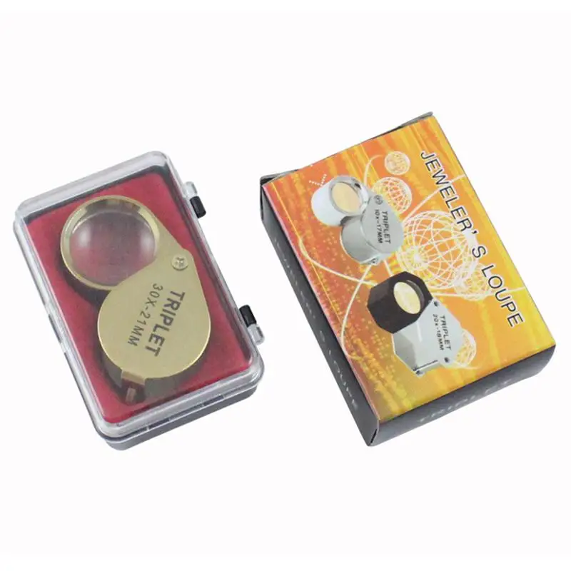 Ручное металлическое увеличительное стекло для ювелирных изделий 30*21 мм 1 18*0 83