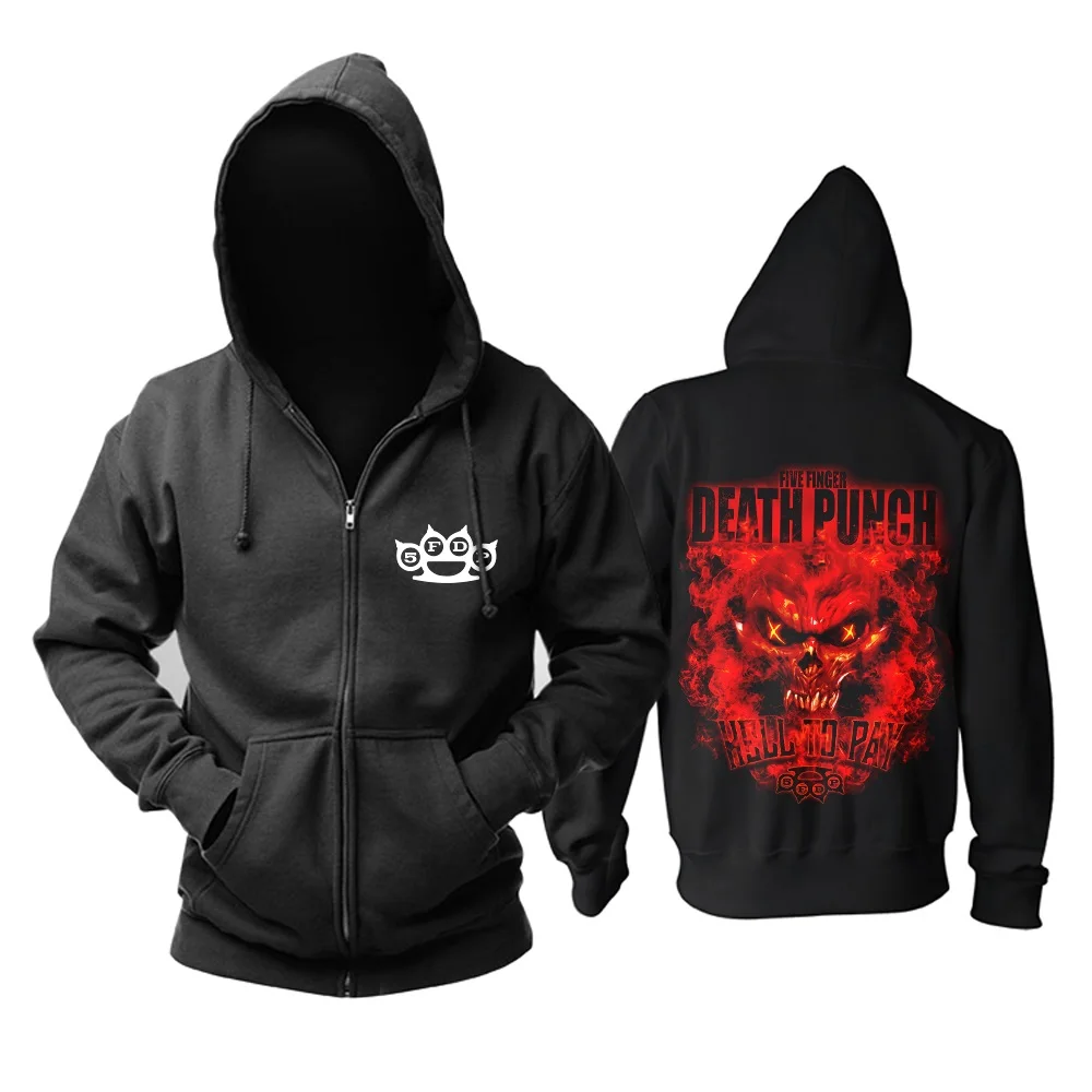 15 дизайнов, толстовки с капюшоном Five Finger Death Punch Rock, толстовка на молнии, флисовая куртка 5FDP, панк, hardrock, тяжелый металл, Череп, sudadera