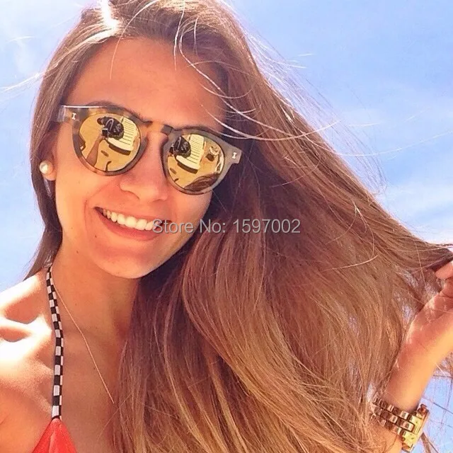2015 New Brazil illesteva coating sunglasses women brand designer round sun glasses mirror eyewear men oculos de sol Feminino | Аксессуары