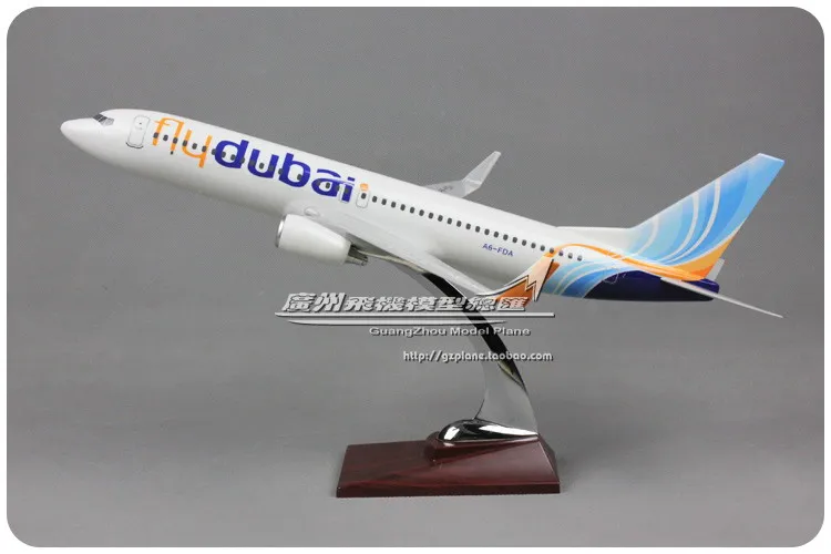 40 см смолы B737 800 Дубай авиакомпаний модель самолета FlyDubai Boeing 737 A6 FDA дыхательные