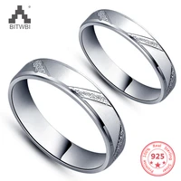 2021 hot trendy wedding rings 100 925 sterling silver jewelry accessories lovers micro scrub silver couple rings for women men