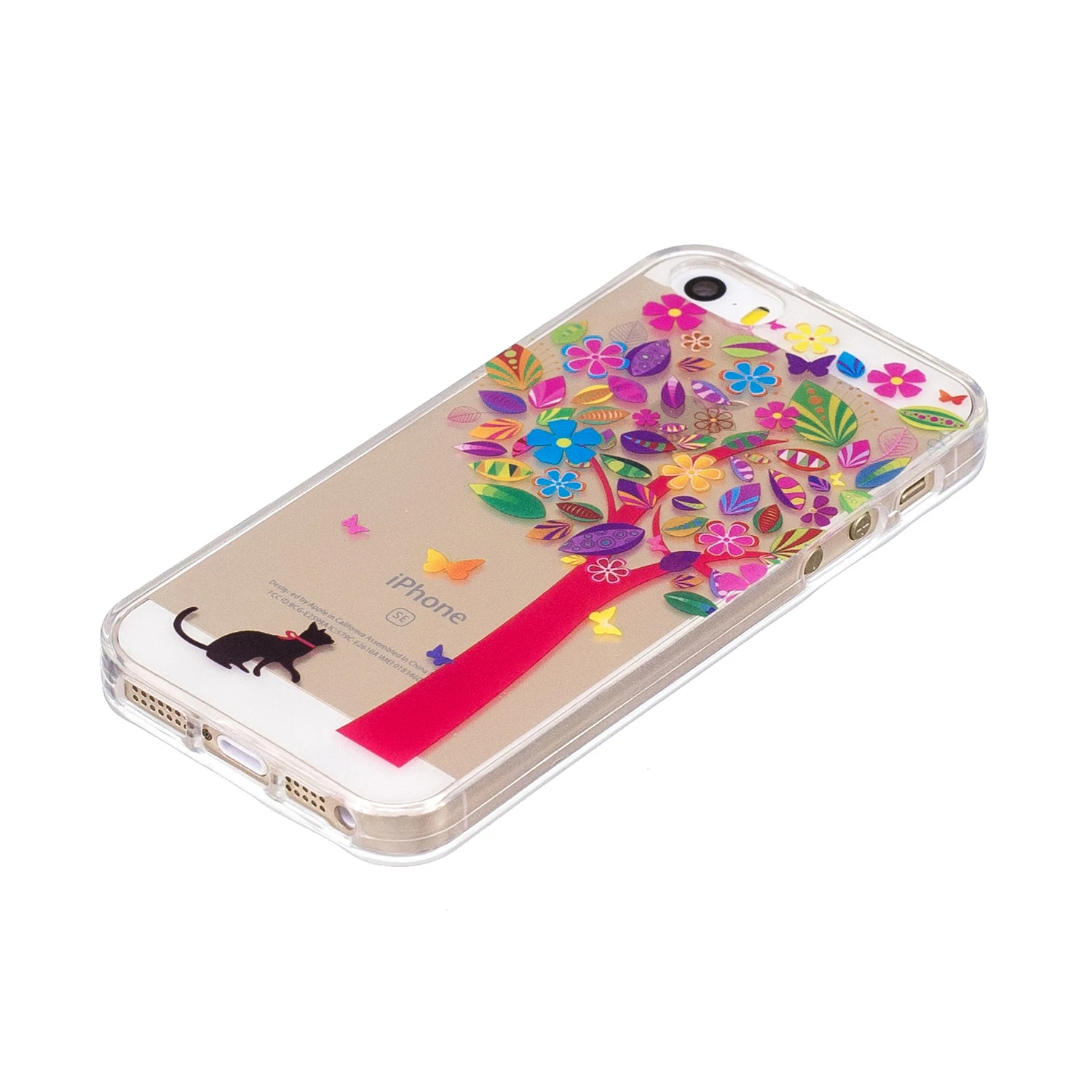 Для iPhone 5S SE 5 Coque 5SE силиконовый чехол милый мультфильм панда кошка Единорог тонкий