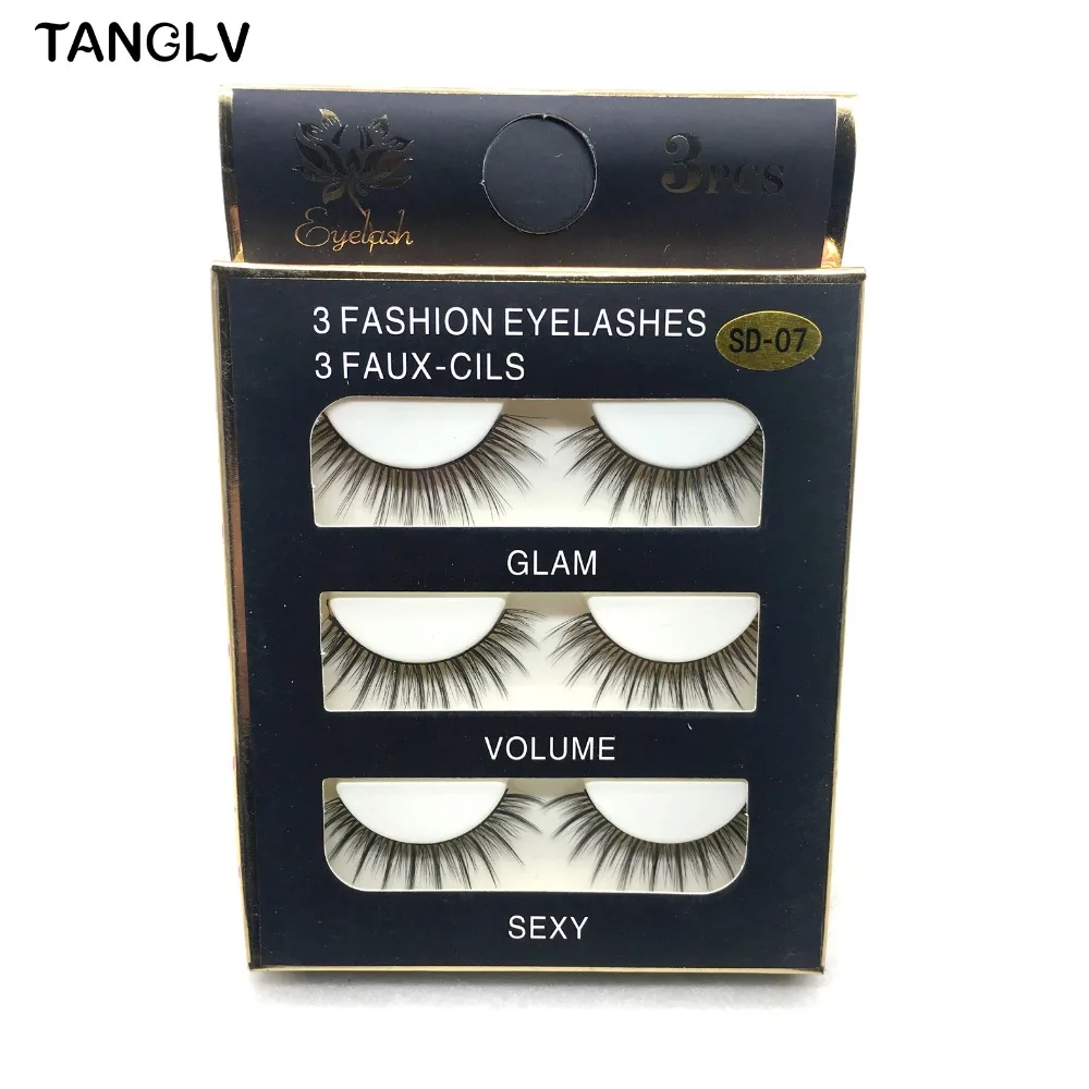 Толстые плотные натуральные ложные накладные ресницы Professional Bigeye Makeup Tips Lash