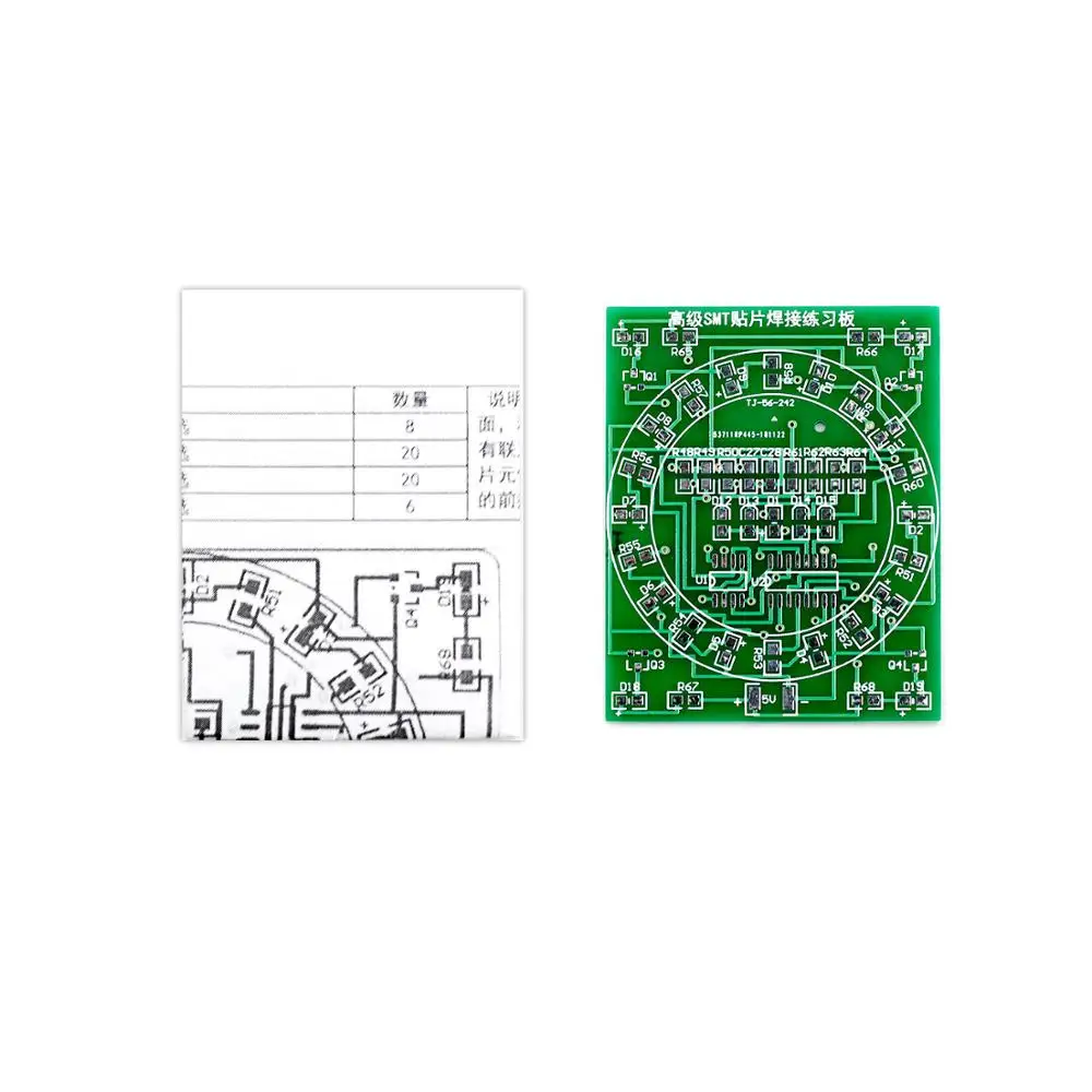SMD компонент паяльная тренировочная доска CD4017 + NE55 комплект для водяного