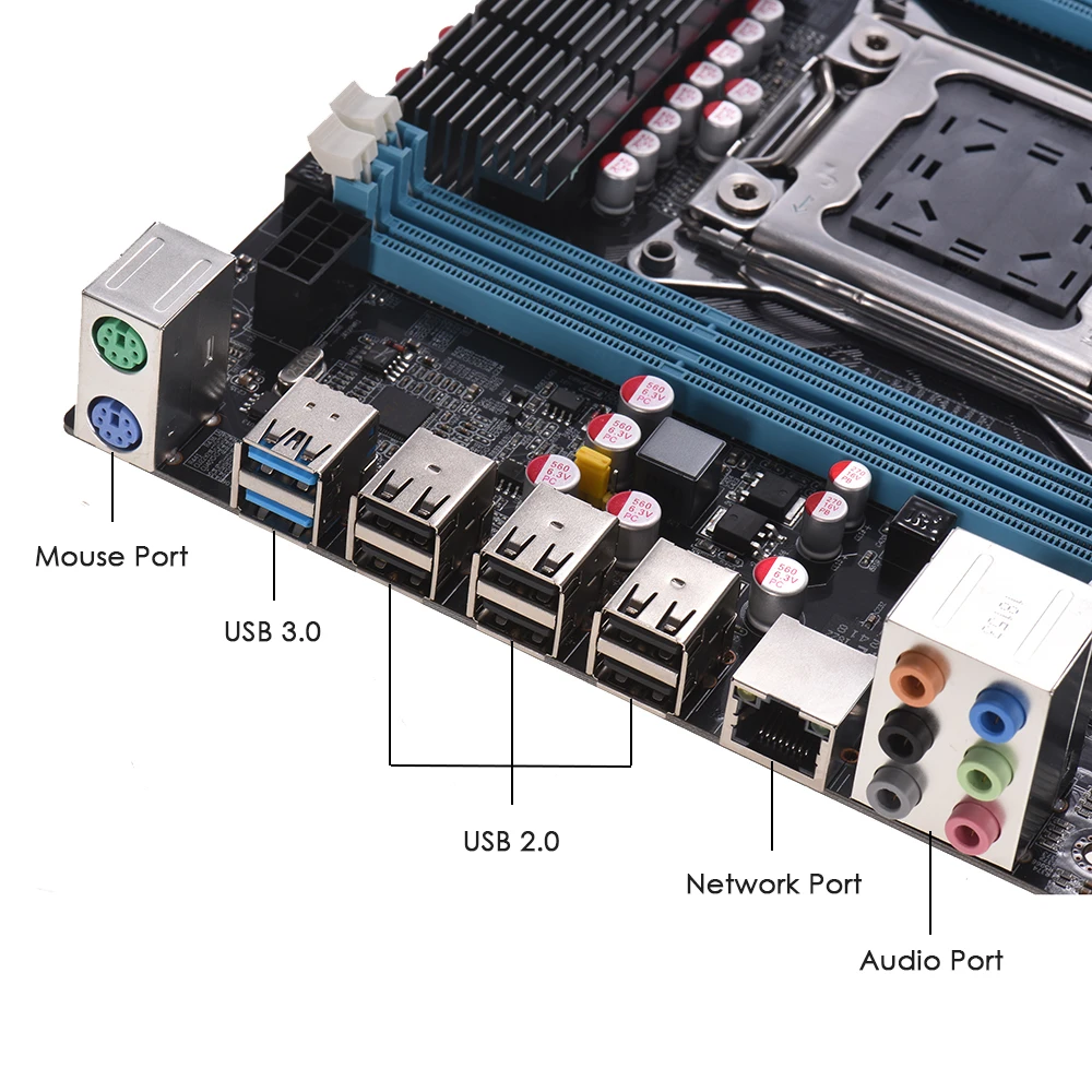 

New X79 LGA2011 E5 3.2S1 Motherboard DDR3 M2 ATX 64GB Memory Motherboard Computer Mainboard free shipping