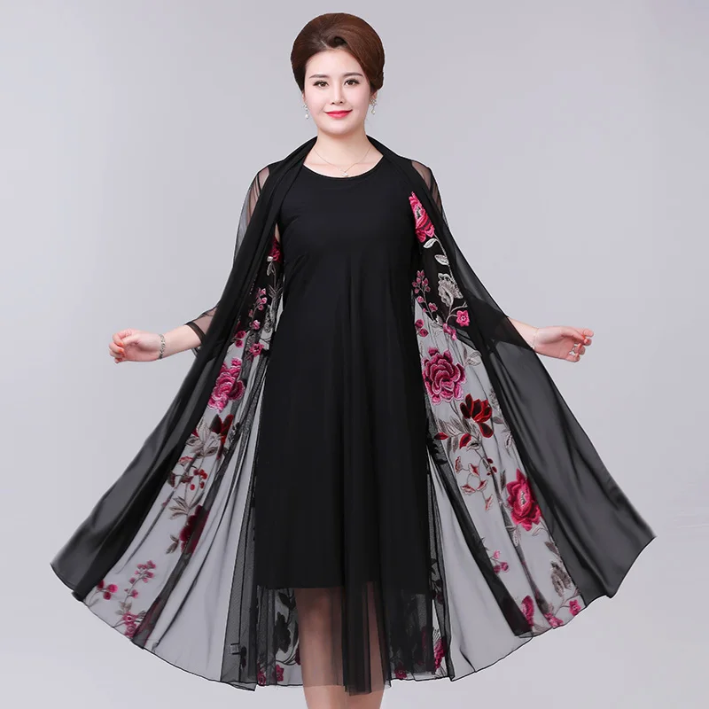 Новинка летняя шаль средней длины с вышивкой куртка размера плюс женский