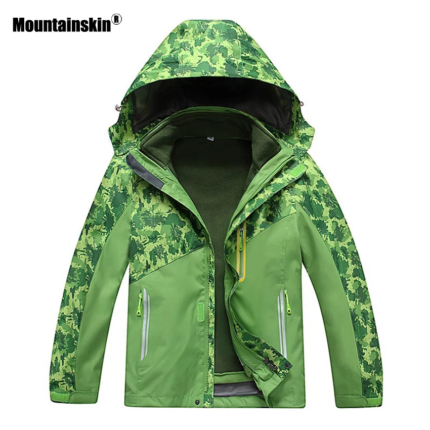 Mountainskin/зимняя флисовая куртка для мальчиков и девочек теплая детская одежда