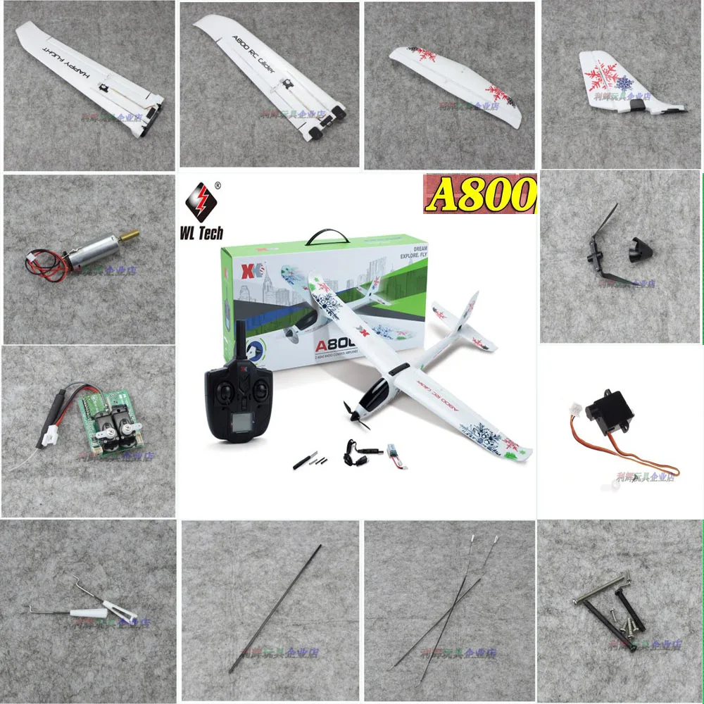 

WLtoys XK A800 2,4 ГГц 5CH RC самолет запасные части Моторные Винты лопасти крыло хвост Группа приемник плата пульт дистанционного управления сервопр...