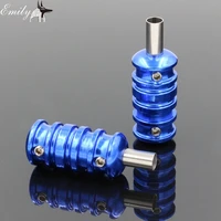 5pcs aluminum tattoo grips 22mm blue light weight grips with back stem for tattoo machine supply free shipping
