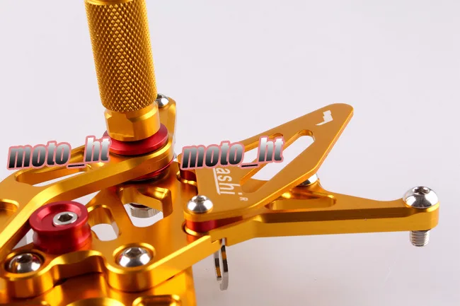 GZYF New Motorcycle Rearset Rear Set Footpegs Adjustable For Kawasaki 2006 2007 Ninja ZX10R Golden | Автомобили и мотоциклы