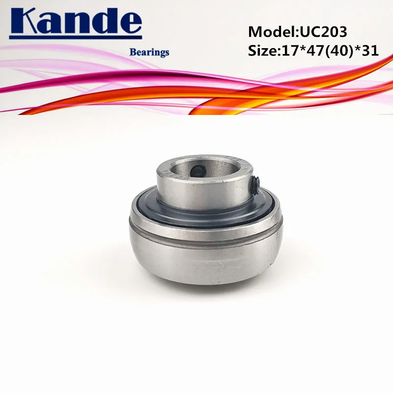Kande подшипники 1 шт. UC 203 OD: 47 мм 17*47*31 мм/1 UC203 40 17*40*31 опорный блок сферический