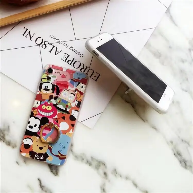 Чехол Для Iphone 7 Plus В Случай Мобильного Телефона С Опорное кольцо мультфильм Микки