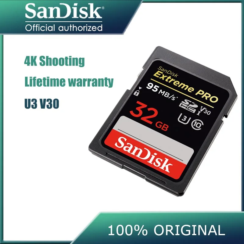Оригинальный двойной флеш-накопитель SanDisk SD карта 32GB Extreme PRO USH-II ультра высокой
