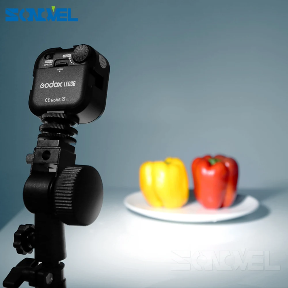 3 шт. Godox LED Video Light 36 светодиодные лампы фотографическое Освещение 5500 ~ 6500K для Nikon