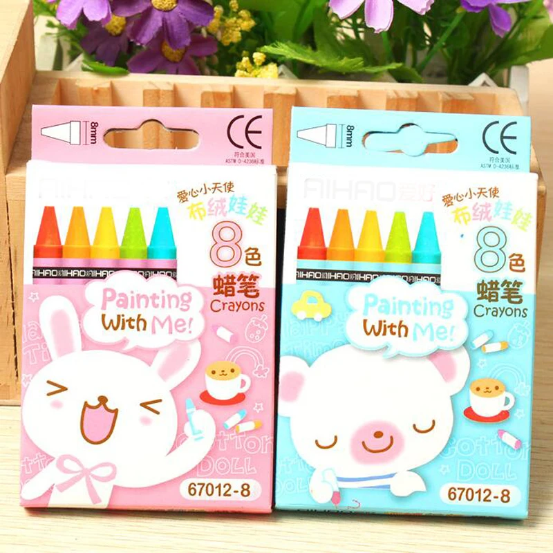 Новый kawaii детские 8 цветной живописью мелки офисные школьные товары для