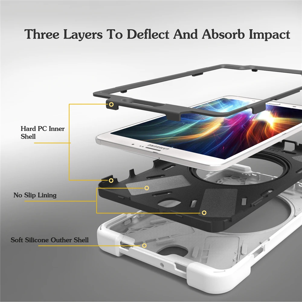 Feilifan Covers Cover Case for Samsung Galaxy Tab a 8.0 S2 T710 Shockproof With Bracket | Компьютеры и офис