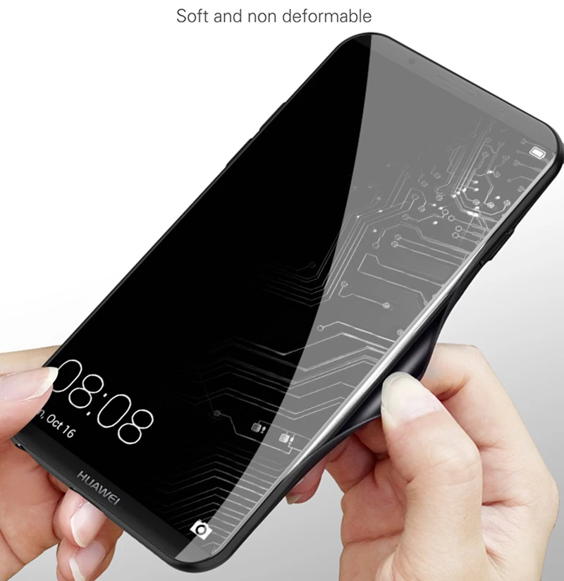 Ультратонкий Мягкий ТПУ силиконовый матовый чехол для телефона для huawei mate 10 Pro P10 20 винтажный Матовый Бизнес-чехол противоударный