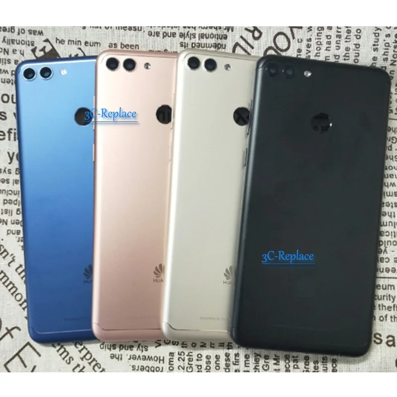 Для huawei Y9 на плоской подошве в стиле пэчворк LX3 L23 LX1 L21 LX2 L22 AL00 LA10 задняя Батарея крышка дверца батарейного Корпус чехол сзади Стекло запчасти