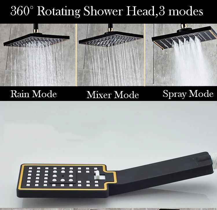 Набор для душа Senducs из розового золота качественный алюминиевый смеситель ванной