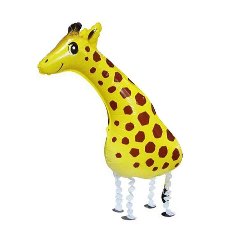 Giraffe 1 шт смешанные ходячие воздушные шары из фольги в виде животного милая собака панда динозавр Тигр домашнее животное День Рождения Вечеринка Свадьба украшения - Цвет: Giraffe