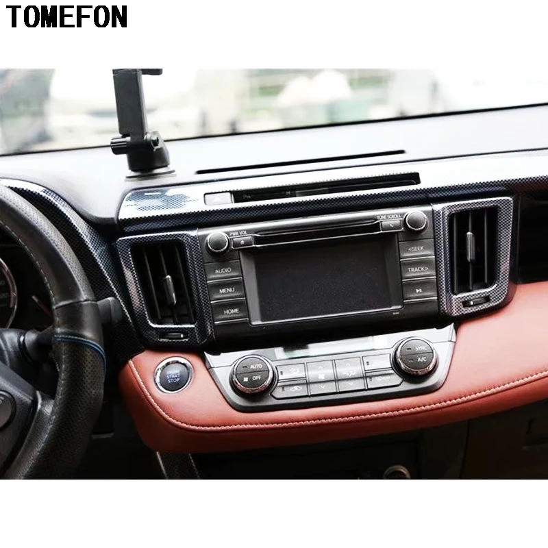 TOMEFON 17 шт. для Toyota RAV4 RAV 4 2014 ABS углеродное волокно краска Передняя панель