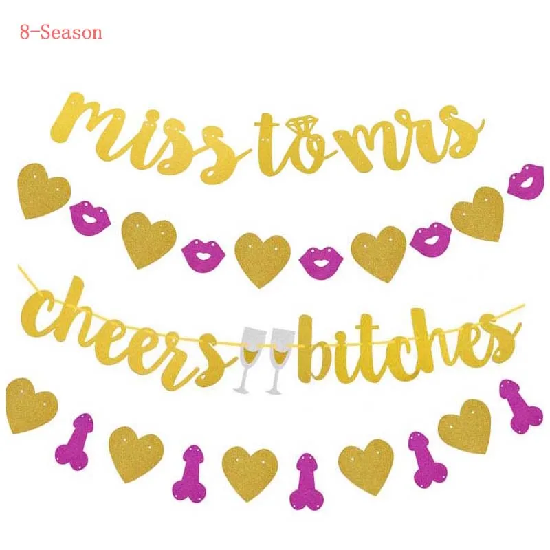 Золотая бумажная подставка для девичвечерние Miss To Mrs 8 сезонов | Дом и сад