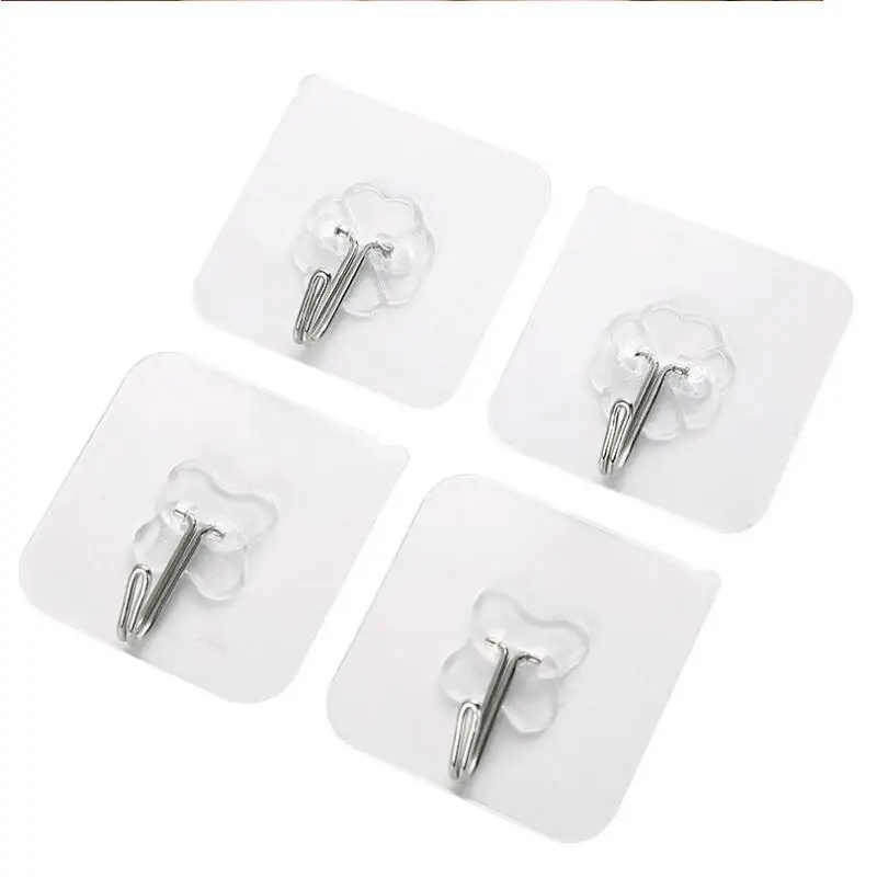 Прочная прозрачная настенная вешалка 5 шт. стеллаж экономия пространства